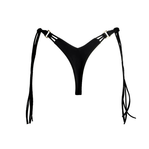 BOMO Swim - Unapologetic bikini bottom – Midnight black - Sustainable Italian fabric