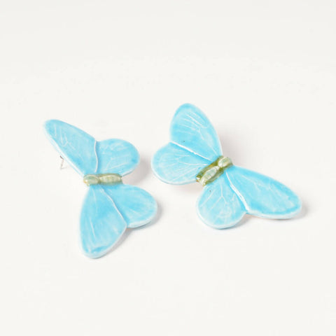 Porcelain Oversize Butterfly Earrings