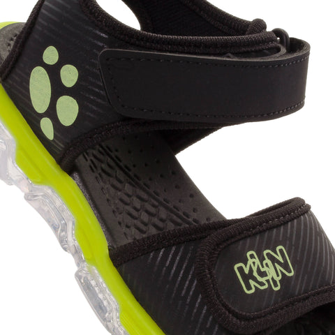 Klin Boy Black Lime Green Sandals