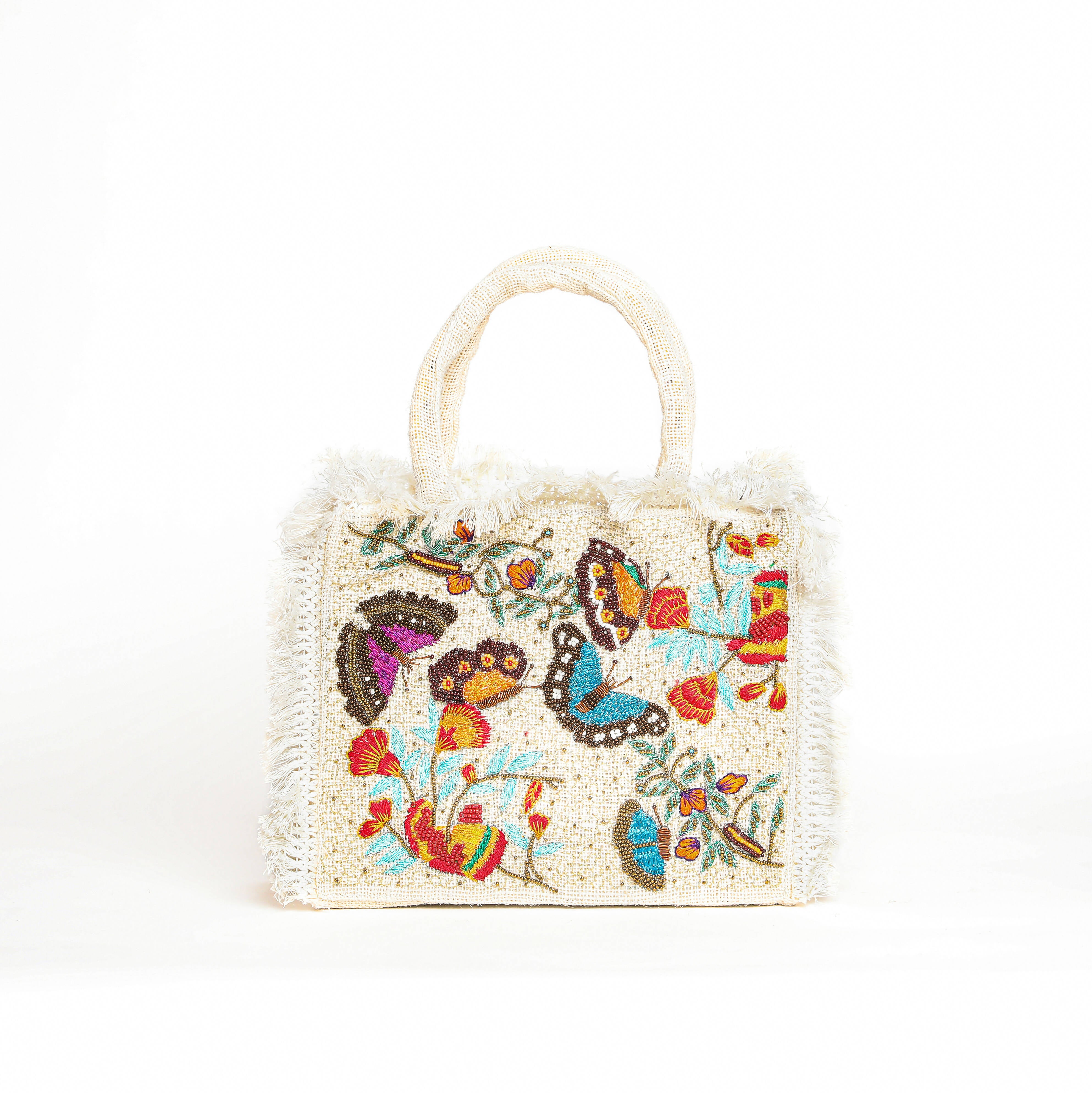 Beauty of Butterfly small tote bag