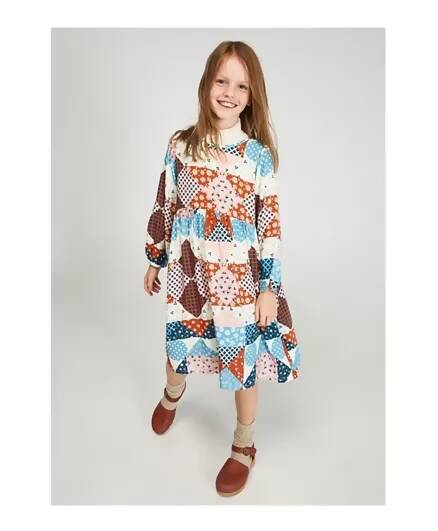 Patchwork Print Dress