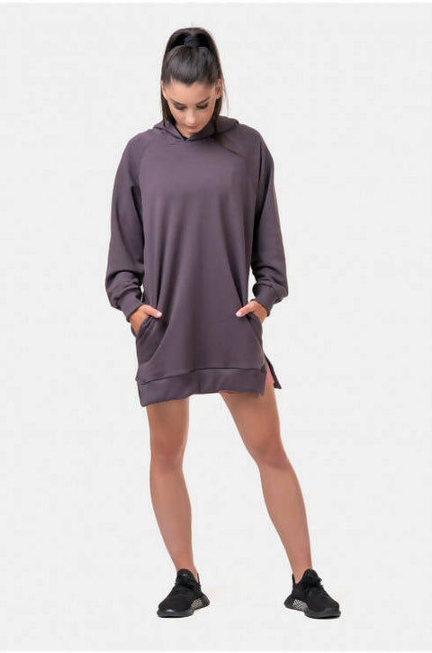 Nebbia Women's Everyday Hero Long Sweatshirt With A Hoodie