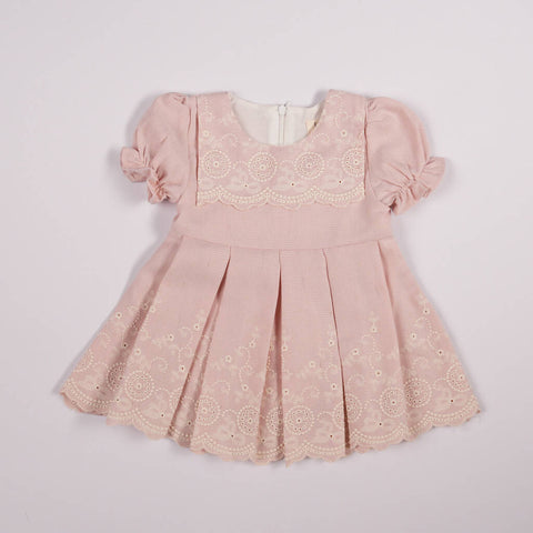 Macaron Pastel Broidery Dress