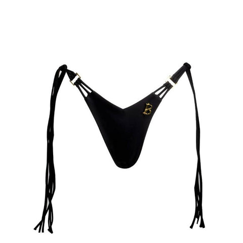 BOMO Swim - Unapologetic bikini bottom – Midnight black - Sustainable Italian fabric
