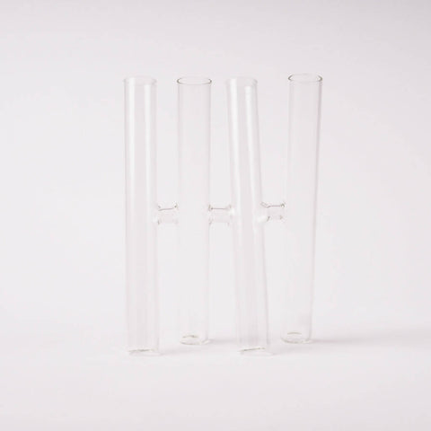 4 Pillar Cross Glass Vase - Large