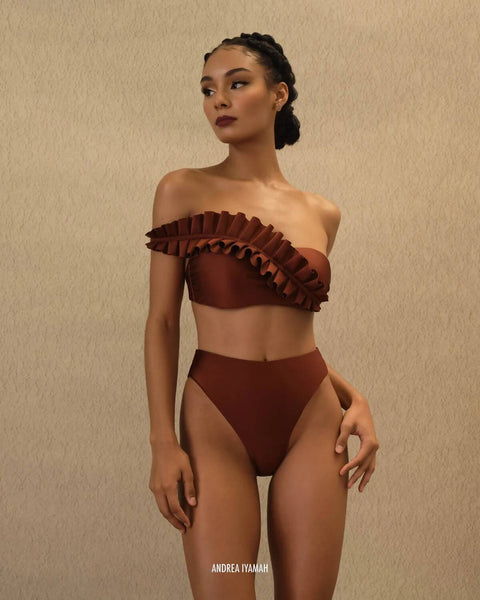 LIVA BIKINI TOP CHOCOLATE