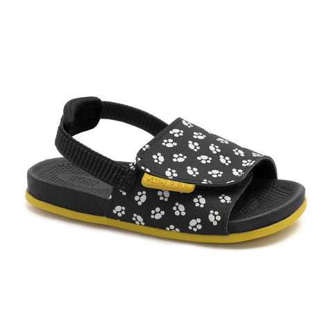 Klin Unisex Black Yellow Flip Flops