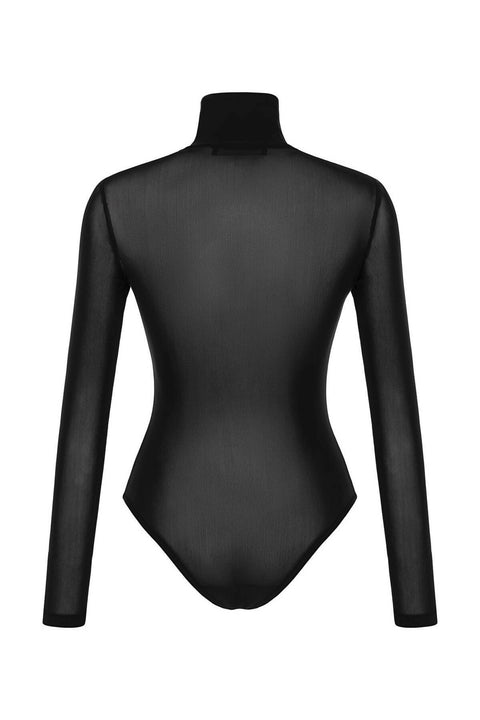 Black Transparent Bodysuit