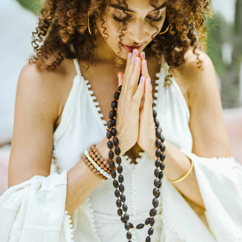 Shivaloka Peace of Mind Calming Pearl Mantra Bracelet