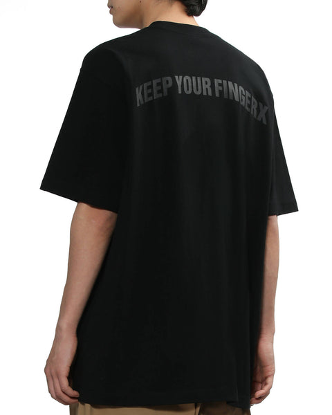 Embroidered Logo Black T-shirt in Cotton Jersey