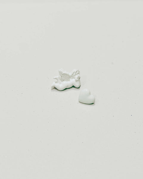 Porcelain Assymetrical Angel Love Earrings