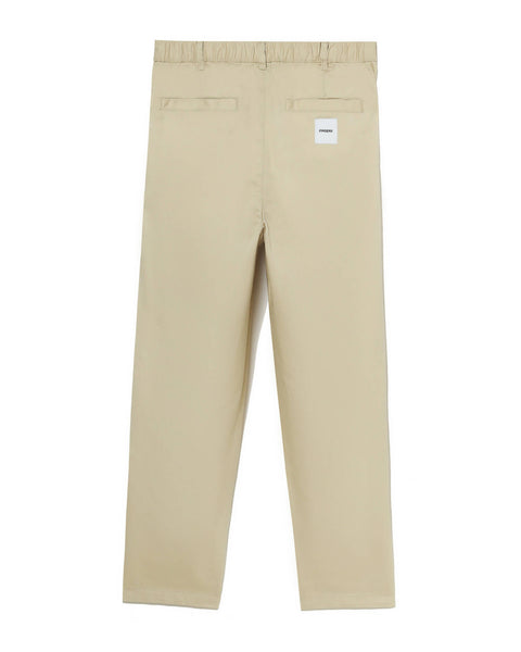 Pleated Beige Chino Pants in Cotton