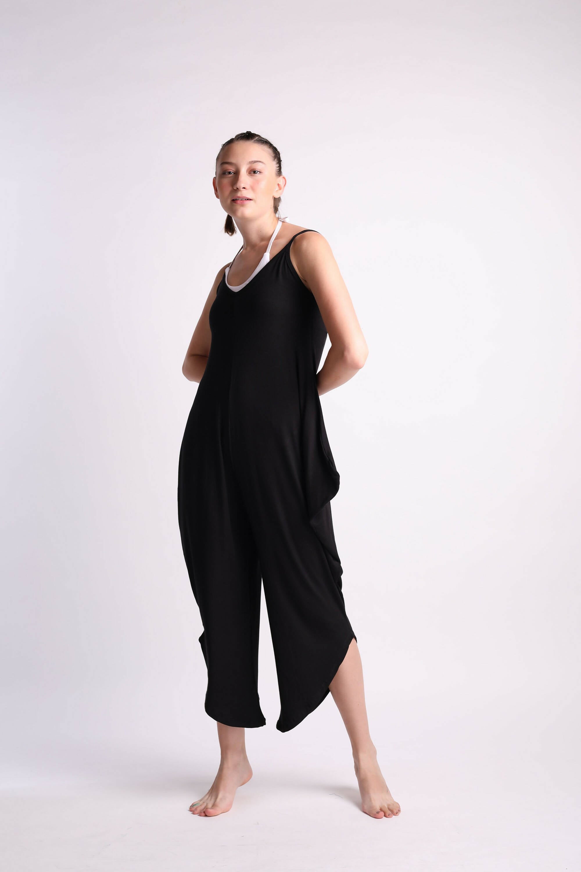 Flexi Long Romper in Black - Free Size