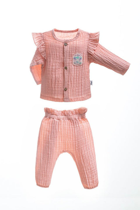 Baby Girl Ruffled Muslin Set