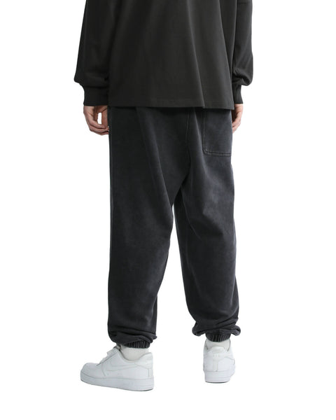 Washed Grey Sweatpants in Cotton French Terry