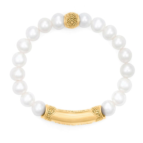 Shivaloka Blessed Pearl Mantra Bracelet