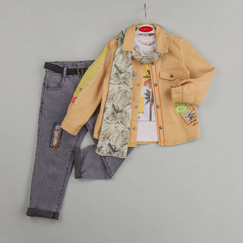 BOMBILI Boys 4 Piece Outfit Set