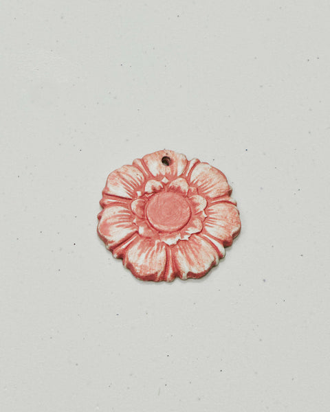 Porcelain Rose Flower Pendant