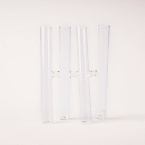 4 Pillar Cross Glass Vase - Large