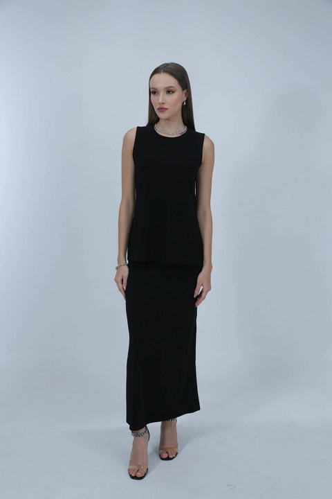 Ruby Black Sleeveless Top