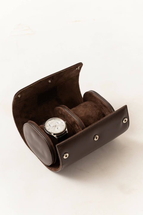 Voyager 2 Dark Brown – Watch Roll / Watch Travel Case