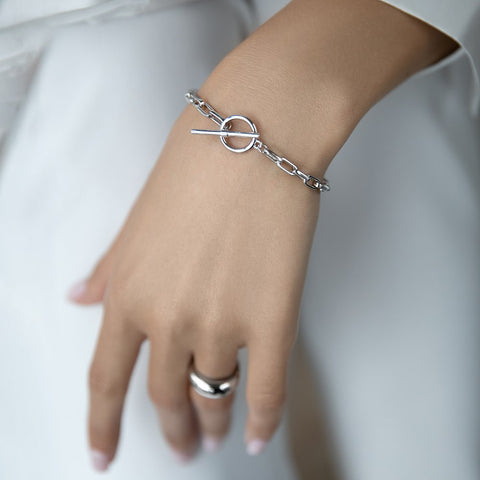 Chain bracelet with decorative lock