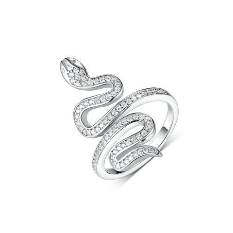 Snake ring with stones