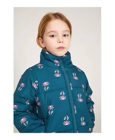 Sad Flower Print Coat