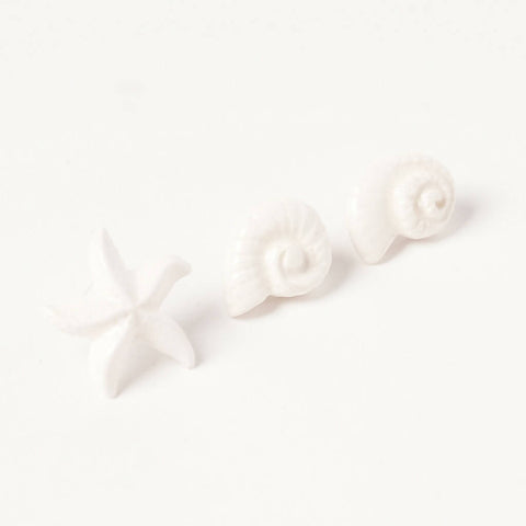 Porcelain Sea Breeze 3 Piece Earring Set