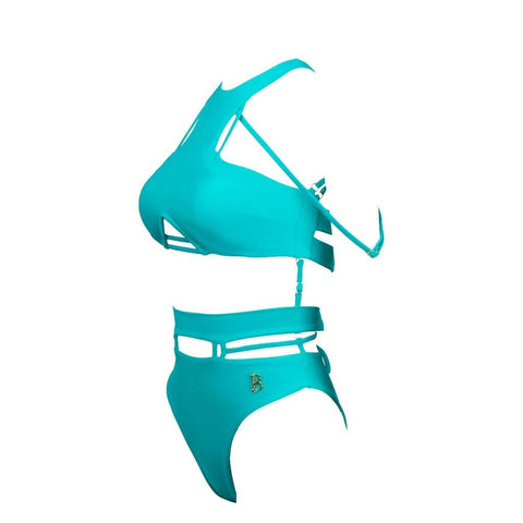 Tribal Bikini Bottom - Amalfi Blue - Sustainable Italian Fabric
