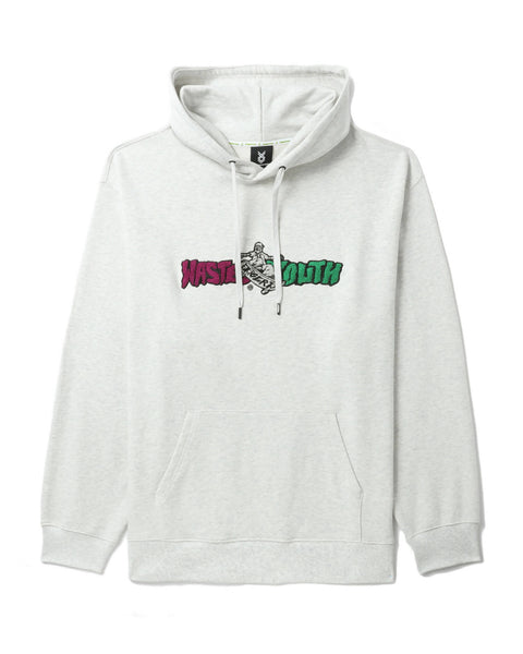 Flocked Print Hoodie in Cotton French Terry