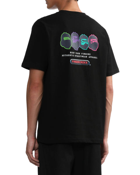 Neon Logo Black T-shirt in Cotton Jersey