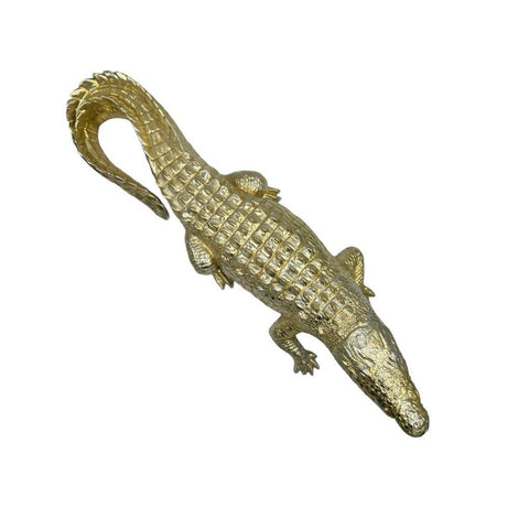 Gold Crocodile Decorative Item