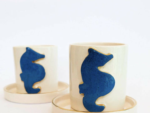 I'm ART Handmade Sea Horse Coffee Cup