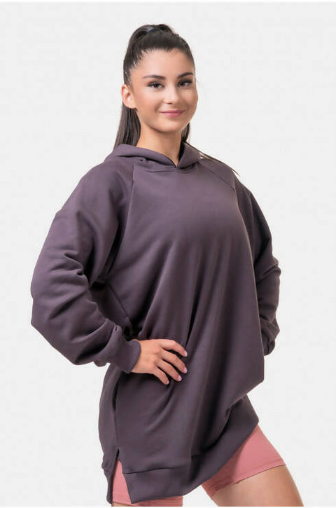 Nebbia Women's Everyday Hero Long Sweatshirt With A Hoodie