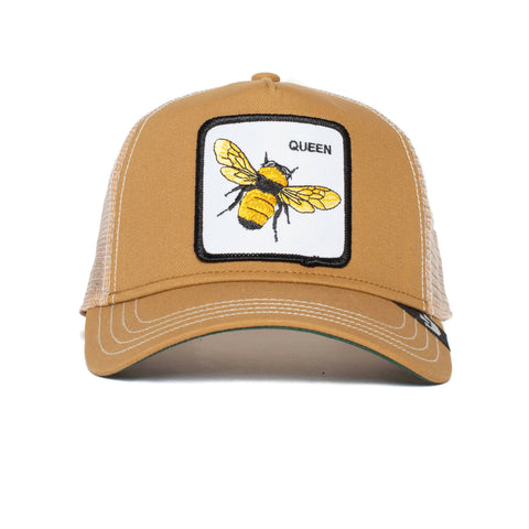 The Queen Bee Trucker Hat Khaki