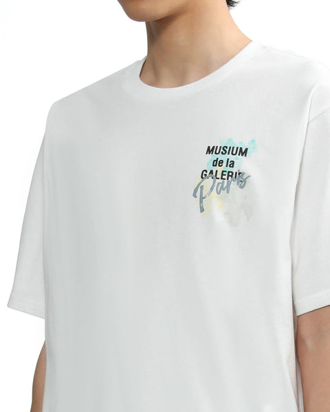 Watercolor Back Print T-shirt in White