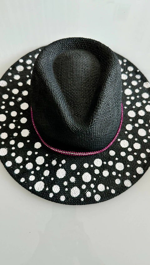 Polka Dot Straw Hat