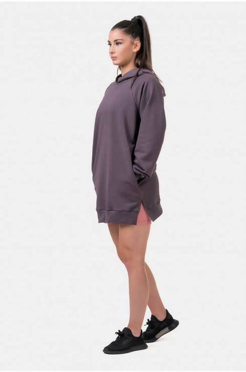 Nebbia Women's Everyday Hero Long Sweatshirt With A Hoodie