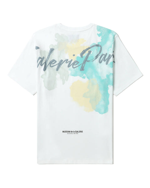 Watercolor Back Print T-shirt in White