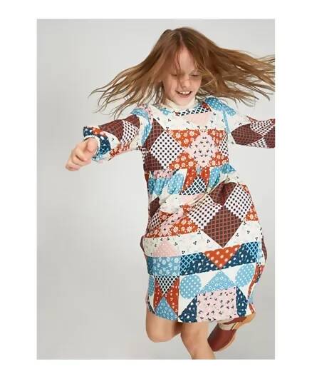 Patchwork Print Dress