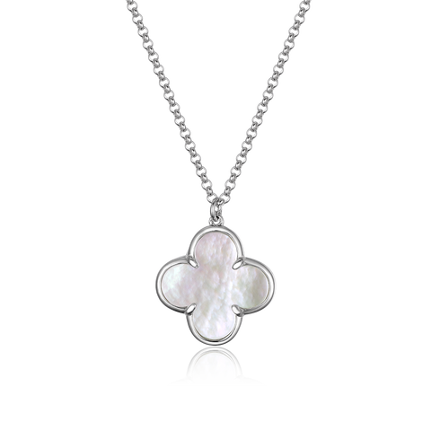 Clover Necklace with Mother of Pearl