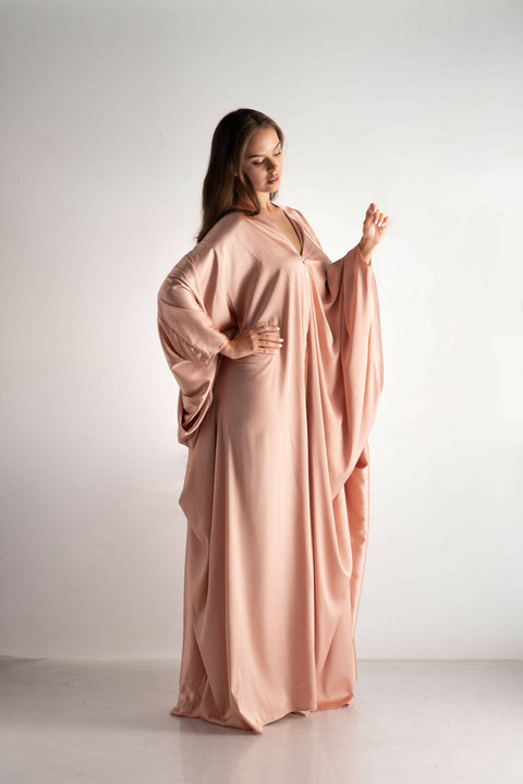 Rosché Satin Blush Elegance Abaya