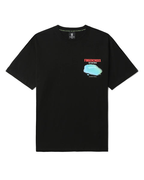 Neon Logo Black T-shirt in Cotton Jersey