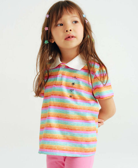 Kids Rainbow Polo Shirt