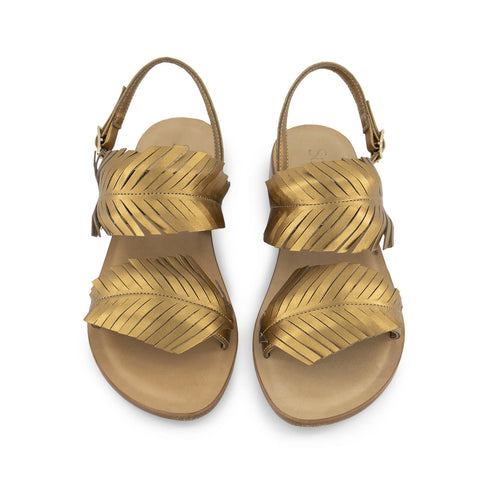 Scario - Greek inspired wedge sandals bronze