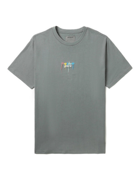 Colorful Thread Logo T-shirt in Grey