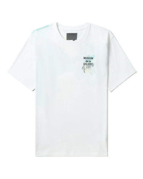 Watercolor Back Print T-shirt in White