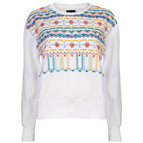 The "Après Ski" Embellished Organic Cotton Sweatshirt