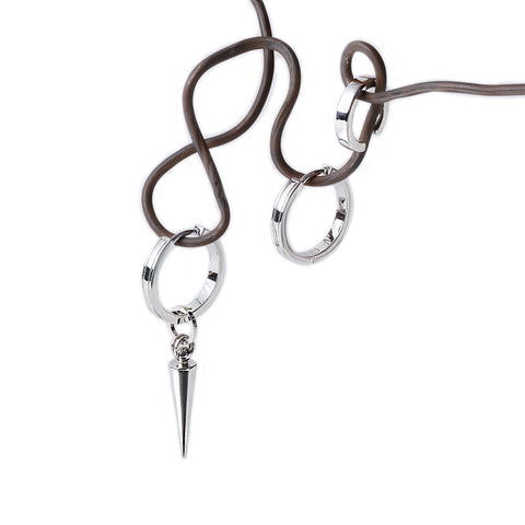 Spike Hoop Assymetric Trio Earrings Set